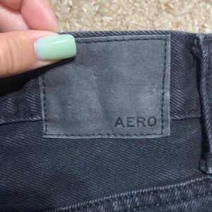 Aero jeans/ black/ super cute for summer! Perfect length and super comfy!